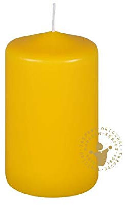 Stumpenkerzen Zitrone 100 x 60 mm, 10 Stück, Premium Kerzen von Jaspers Kerzen