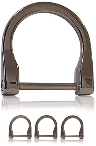 Ganzoo D-Ring mit Schraub-Bolzen aus Stahl, nachträglich montierbar, nichtrostend, für Paracord 550, Titan, 3er Set für Gurte, Taschen, Outdoor- und DIY-Projekte, kompakt
