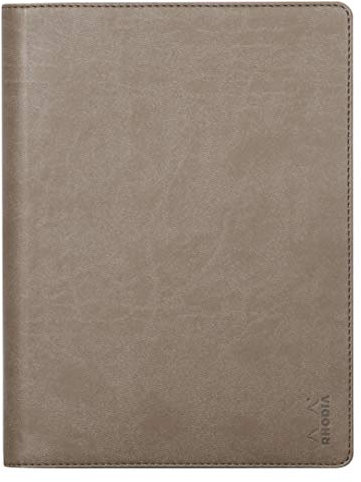 Rhodia 216002C - Mappe für Block oder Notizheft Rhodiarama - N°16, für DIN A5 (14,8x21 cm) 17,5x23,5 cm, elegant und praktisch, Maulwurfsgrau, 1 Stück