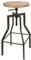 HOME DECO FACTORY HD6218 Barhocker Ace Holz Metall/Edelstahl Typ Kunststoff, Beige Schwarz, 34,5 x 34,5 x 68 cm