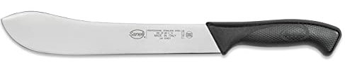 Sanelli Linea Skin Coltello Scimitarra Larga XL, Acciaio Inox, Nero, Lunghezza lama 26 cm.
