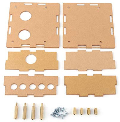 Acrylic Case Parts Vacuum Tube Preamp Box Pre-amplifier Buffer Effect Device Shell Housing Protective Kit with Standoffs and Fixing Screws for 6J1