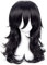 Cosplay Perücke Anime Kostüm mit schwarzen langen lockigen Perücken für Männer oder Frauen Halloween Familienparty