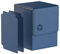 Pulchra Estuche para TCG, Magnetic Flip Box con 2 Divider, Tamaño Grande para 100+ Cartas, Deck Box - Dado Diseño (Azul)