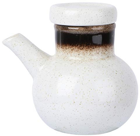 DOITOOL 1stk Essigtopf Aus Keramik Öl- Oder Essigflasche Keramik Sojasauce Spender Behälter Für Sojasauce Flüssiger Gewürztopf Ölspender Cruet Küche Retro-ölflasche Groß Ölfiltertopf Weiß