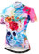 Damen Radfahren Jersey Kurzarm Bike Shirt Mädchen MTB Fahrrad Kleidung Atmungsaktiv Totenkopf Rose Größe M