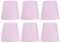 Kronleuchterschirme Lampenschirme Set von 6, kleine Rosa Lichtschirme für Lampen Lampenschirm E14 Uno Fitter Modern für Hängelampe Tischlampe Stehlampe Ersatz