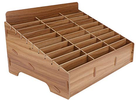 TOPBATHY Handy-Aufbewahrungsbox Holz 30 FäCher, Handy-Organizer FüR Klassenzimmer, BüRo, Schule, Konferenzraum, Multifunktionale Handygarage FüR Mobiltelefone Und BüRoutensilien