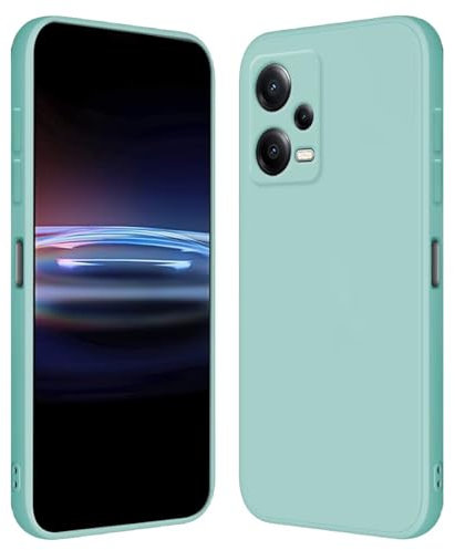 RankOne Funda para Poco X5 5G / Redmi Note 12 5G (6.67 Inches) Carcasa de Silicona de TPU Suave - Cian Claro