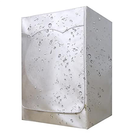 ZYWUOY Waschmaschinen-Abdeckung, wasserdicht, für Frontlader, Waschmaschine, Trockner, silberfarben