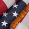 Azcover Amerikanische Flagge, 90 x 150 cm, USA-Flagge mit goldenen Fransen, bestickte genähte Sterne, amerikanische Flagge, strapazierfähiges Nylon, 7,6 x 12,7 cm