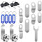 VEGCOO 2 paquetes de cerradura buzón de 20 mm con 4 llaves y 10 placas diferentes, cerradura casillero buzón, cerradura de leva cerradura armario para cajón, armario archivador (2 unidades, 20 mm)