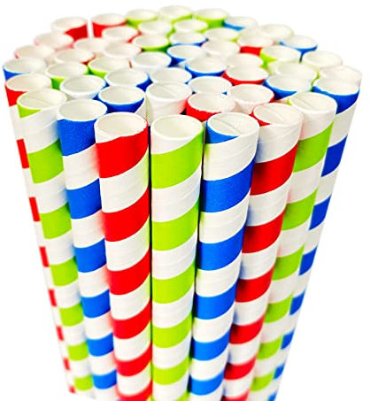 morneve Paille Papier Ultra Large, 9mm Pailles Jetable en Carton, Idéal pour Bubble Tea Boba Smoothies Milkshakes Slushies, Le mariage Anniversaire la douche Accessoires Fournitures de fête, 66pcs