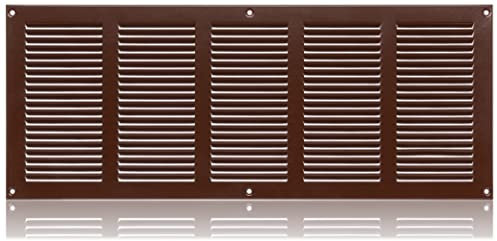500x200mm Griglia di Ventilazione in Acciaio Marrone con Zanzariera - Griglie di Aerazione in Metallo