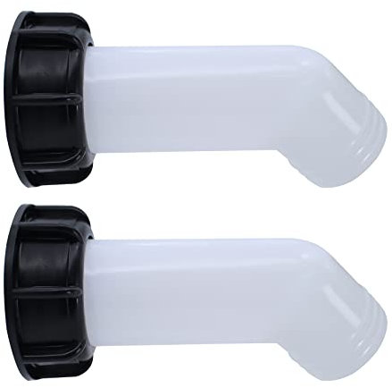 ZHIYUQL 2 STK IBC Auslaufhahn, IBC Adapter S60x6 Grobgewinde IBC Auslaufstutzen IBC Tank Zubehör Ablauf Abdeckung Düse Ventil Kappe Ventil Innen Gewinde für IBC Tote Tank