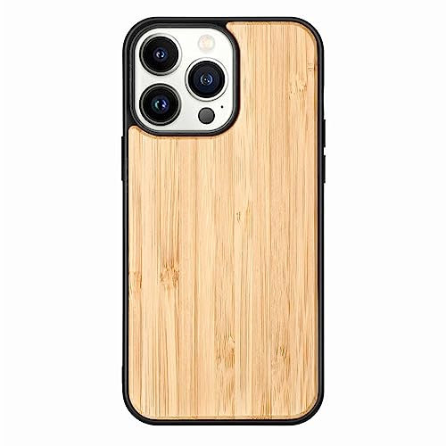 LMEIL Echtholz-Hülle für iPhone 14 Pro Max 13 Mini 12 11 SE2022 XR XS 8 7 Plus, echtes Bambusholz, ultradünn, Harte Handyhülle, Bambus, für iPhone 11