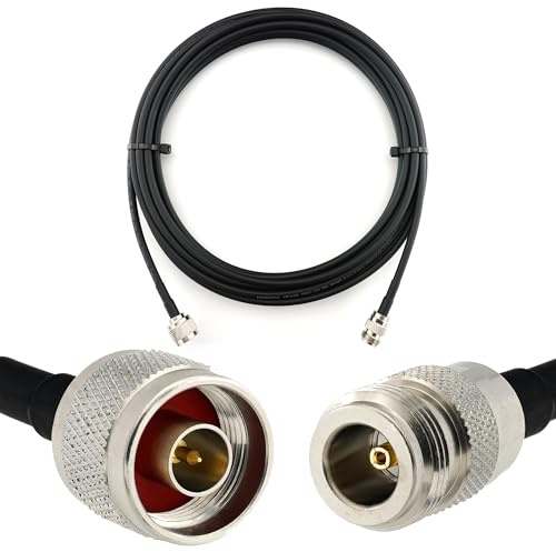 RANGEFUL N Stecker auf N Buchse 5m — HF-240 (LMR 240 Äquivalent) Verlängerung Antennenkabel — für WiFi RF Antenne GSM LTE 4G 5G 6G Router Signalverstärker Lora Ham CB Funk