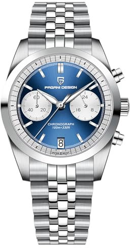 CEYADG Pagani Design Chronographen-Uhren für Männer Analog-Armbanduhr, Edelstahl Quarz Herrenuhr; Saphirglas