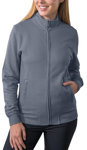 HRM Damen Premium Full-Zip Sweat Jacket I Fair Trade Damen-Sweatjacke, 360 g/m² I Aus 70% Baumwolle & 30% recyceltem Polyester
