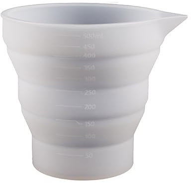 YANGLY Messbecher, faltbare Silikon-Messbecherform, faltbarer Becher, Epoxidharz-Gussform, DIY-Schmuckwerkzeug für Kunstharz und Kunsthandwerk