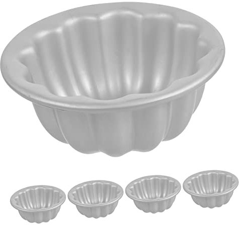 OUNONA 5st Blümchen-kuchenform Kuchenformen Backen Tortenform Mini-schokoladenform Backzubehör Minikuchen Cupcake-backform Eloxiertes Aluminium Pudding Kuchen Liefert