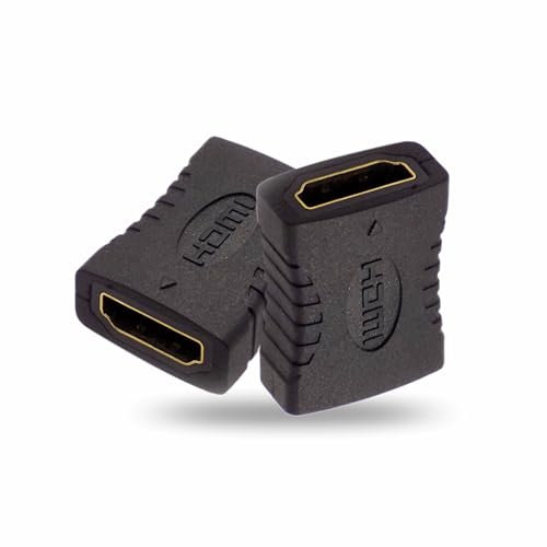 LORD C HDMI Female to HDMI Female Adapter | 4K HDMI Coupler for TV, Monitor, Projector | HDMI Connector Converter | Compatible with HDMI Devices | Gold-Plated Contacts | 1080P, 3D, ARC, HDR 2PC