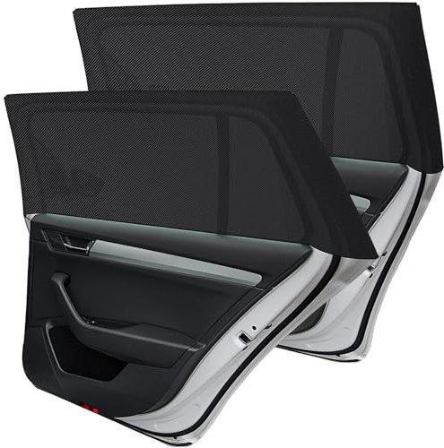 CAGAYA Parasol de Coche,2Pcs Infantil Lateral Ventana Trasero Sombrilla Universal con protección UV Fácil instalación Bebe para Niños y Mascotas (L)