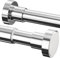 1 binario per tenda da doccia, senza foratura, asta telescopica estensibile, in acciaio inox, senza fori, per armadio, bagno, balcone, tenda da doccia (170-260 cm, diametro 25 mm, 1 pezzo