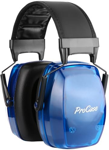 ProCase Ear Defenders Adults, SNR 36dB Professional Hearing Protection Noise Cancelling Headphones Earmuffs with Adjustable Headband for Autism Hunting Shooting Gardening DIY Working -Crystalnavy