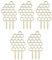 Ieron 5 pcs Treillis Plantes d'intérieur, Support en Bois pour Plantes en Pot, Plantes grimpantes, Jardin Fleur, Escalade, Support Poteau Accessoires