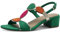 MARCO TOZZI Damen Sandalen mit Absatz mit Verstellbarem Riemen Vegan, Grün (Leaf Green com), 36 EU