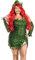 GPLOPEEY Disfraz de hiedra de Halloween para mujer, sin mangas, con lentejuelas, vestido de hadas con guantes y diadema (01, verde, XXXL)