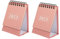 2 Stück 2023 Mini-Tischkalender, Mini-Kalender 2023, einfacher Stil, kleiner Kalender, monatlicher Tischkalender, Schreibtischdekoration, 2023, Flip-Kalender, Tischkalender 2023, Papier, Bürospule,