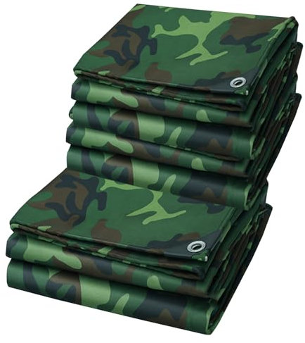 Bâche de camouflage robuste imperméable et polyvalente pour auvent, tente, tapis de sol et plus encore (1 x 6 m)