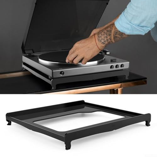 ZYWUOY Soporte para tocadiscos, soporte de escritorio acrílico para tocadiscos Audio-Technica AT-LP60X/LP60XBT