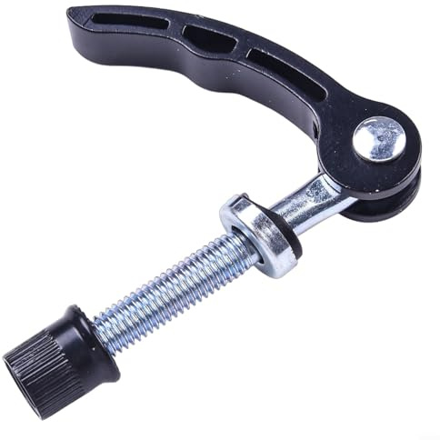AugustknowU Fahrrad-Schnellspanner-Klemme, Klappsattel-Sattelstütze für Klapprad, Mountainbike, Nockenhebelschraube, bequem zu nehmen, Sitze und Sättel (m8 x 65 mm, schwarz)
