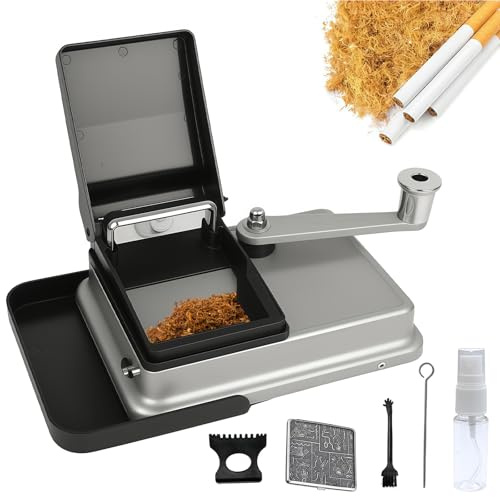 Zigarettenstopfmaschine Stopfmaschine für Zigaretten 8mm, Manuell Zigaretten Stopfgerät mit Zubehör Aufbewahrungsbox, Rolling Machine Stopfgerät, Männergeschenk