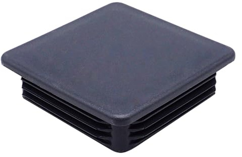 SKIR'CO (2 Stück) Quadratische Kunststoffstopfen 100x100 mm, Rohrendkappen, Vierkantrohreinsätze, Zaunpfostenstopfen, Anthrazitgrau RAL 7016 Farbe