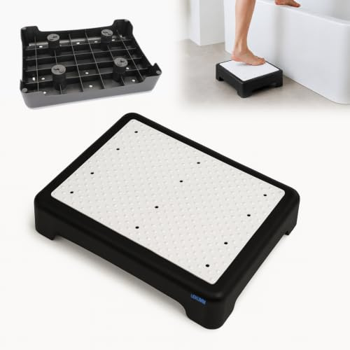 LIEKUMM Marchepied léger pour l'intérieur et l'extérieur, capacité de charge de 220 kg, 8,5 cm de haut, en plastique, avec plate-forme antidérapante, aide à l'entrée de douche, pour personnes âgées