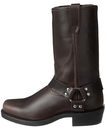 YXADGML Stivali Uomo Cowboy Stivali da cowboy vintage da uomo, con fibbia for cintura, stivali da motociclista alti, scarpe da uomo