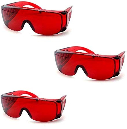 Schutzbrille mit Laserdiode, 532 nm, Grün, 3 Stück
