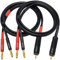 CESS-152-3f Banana Plug to RCA Phono 12AWG Speaker Cable, 2 Pack (3 Feet)