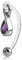 viva-adorno Intimpiercing KVV Christina Bioflex Piercing Banane Kristall Tropfen Anhänger Bauchnabelpiercing Z550, violett