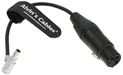 Alvin's Cables Z CAM E2 Camera 00 5 Pin Male Right Angle to Original Neutrik XLR 3 Pin Female Audio Cable
