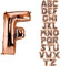 DekoRex Folienballon Rosegold 100cm Luftballon Geburtstag Hochzeit Deko (Buchstabe F)