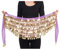 Bauchtanz Tribal Hüfttuch Chiffon Bauchtanz Kostüm Wickelgürtel mit Goldmünzen Röcke (Lila)