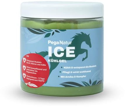 PegaNatur Kühlgel 500ml Pferdebalsam wärmend und kühlend [extrastark] Pferdebalsam kühlend mit Arnika und Kampferöl bei Gelenkschmerzen Pferde Muskelentspannung Horse Pferd Entspannung Pferdesalbe