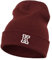 Schnoschi Weinrote Strickmütze mit breitem Umschlag (Beanie Mütze) mit Initialen Bestickt für Herren, Damen, Jugendliche und Kinder
