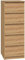 CDF Kommode Eiche Artisan Hoch Schubladenschrank mit 5 Schubladen Schmal Komode 40B x 45T x 111H Wohnzimmer Schlafzimmer Flur Schrank Sideboard Highboard viel Stauraum Sideboard Malm Kommode Modern