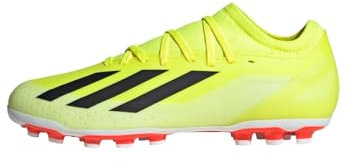 adidas Unisex X Crazyfast League Artificial Grass Boots Football, Solar Yellow/Core Black/Cloud White, 10.5 UK